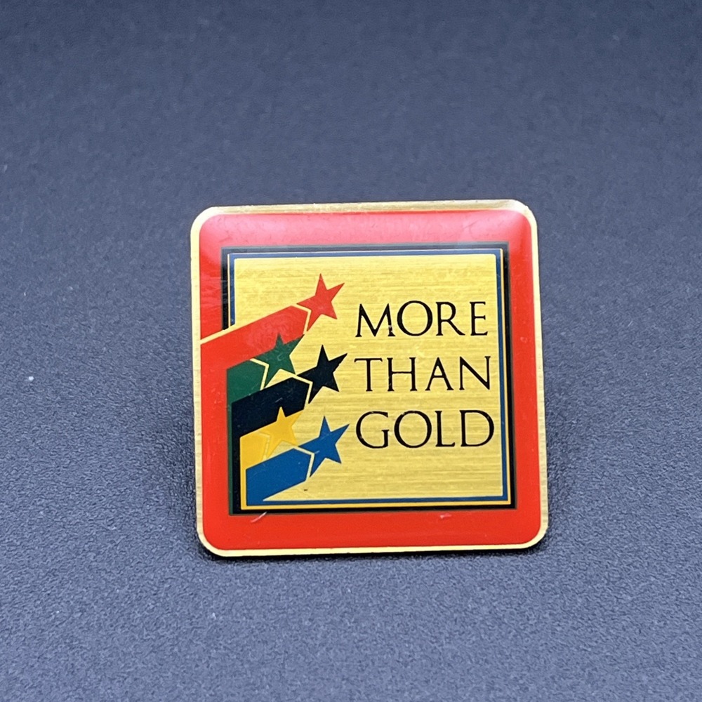Vintage Olympics "More Than Gold" Stars Lapel Pin